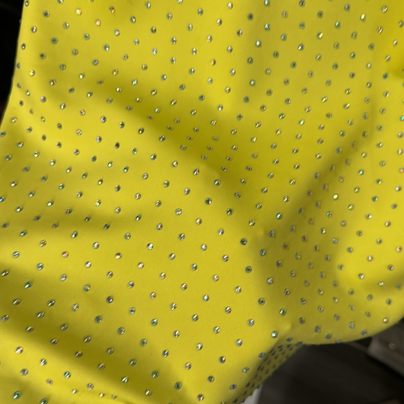 206- Iris Yellow Stoned Dres - Picture 3 of 3